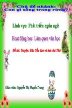 Slide bài giảng bác gấu đen và hai chú thỏ.ppt