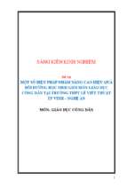 Skkn một số biện pháp nhằm nâng cao hiệu quả bồi dưỡng học sinh giỏi môn giáo dục công dân tại trường thpt