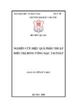 Nghiên cứu hiệu quả phẫu thuật điều trị bong võng mạc tái phát