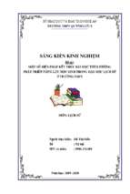 Skkn một số biện pháp kết thúc bài học theo hướng phát triển năng lực học sinh trong dạy học lịch sử ở trường thpt