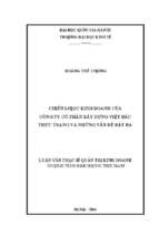 Chiến lược kinh doanh của công ty cổ phần xây dựng việt bắc   thực trạng và những vấn đề đặt ra