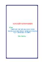 Skkn thiết kế chủ đề giáo dục stem trong dạy học phần “sinh sản ở động vật”, sinh học 11 thpt