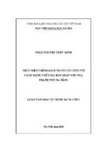 Thực hiện chính sách người có công với cách mạng trên địa bàn quận sơn trà, thành phố đà nẵng