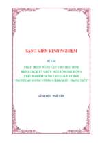 Skkn phát triển năng lực cho học sinh bằng cách tổ chức một số hoạt động trải nghiệm sáng tạo qua văn bản “truyện an dương vương và mị châu   trọng thủy”