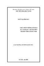 Thực hiện chính sách bảo vệ, chăm sóc trẻ em trên địa bàn tỉnh quảng nam