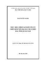 Thực hiện chính sách đối với cựu chiến binh từ thực tiễn thị xã điện bàn, tỉnh quảng nam