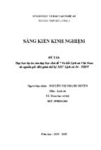 Skkn dạy học dự án vào dạy học chủ đề “ sơ kết lịch sử việt nam từ nguồn gốc đến giữa thế kỷ xix” lịch sử 10   thpt