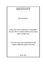 Chiến lược phát triển dịch vụ thẩm định giá tại công ty cổ phần thông tin và thẩm định giá miền nam  