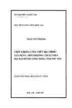 Chất lượng công chức địa chính   xây dựng   môi trường cấp xã trên địa bàn huyện sông hinh tỉnh phú yên