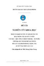 Phân tích một số yếu tố ảnh hưởng tới hoạt động của xe buýt tuyến bến cầu rào – khu công nghiệp nomura – dụ nghĩa trên địa bàn thành phố hải phòng. đề xuất giải pháp để hoạt động của xe buýt đạt hiệu quả cao