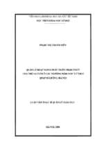 Quản lý hoạt động phát triển nhận thức cho trẻ 5   6 tuổi ở các trường mầm non tư thục quận hà đông, hà nội