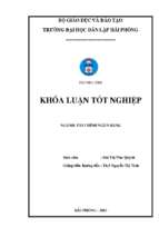 Quản lý rủi ro tín dụng tại ngân hàng thương mại cổ phần công thương việt nam – chi nhánh đồ sơn