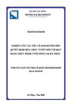 Nghiên cứu các yếu tố ảnh hưởng đến quyết định mua trực tuyến đối với mặt hàng thực phẩm tươi sống tại đà nẵng