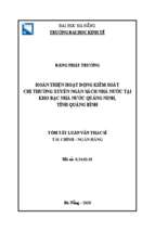 Hoàn thiện hoạt ñộng kiểm soát chi thường xuyên ngân sách nhà nước tại kho bạc nhà nước quảng ninh, tỉnh quảng bình