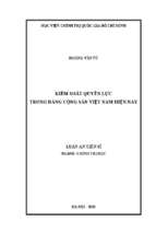 Kiểm soát quyền lực trong đảng cộng sản việt nam hiện nay