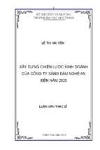 Xây dựng chiến lược kinh doanh của công ty xăng dầu nghệ an đến năm 2020