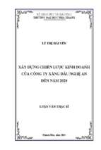 Xây dựng chiến lược kinh doanh của công ty xăng dầu nghệ an đến năm 2020