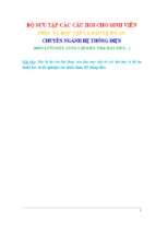 Bộ sưu tập các câu hỏi cho sinh viên phục vụ học tập và bảo vệ đồ án chuyên ngành hệ thống điện