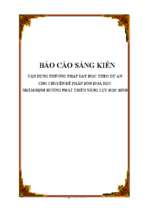 Skkn vận dụng phương pháp dạy học theo dự án cho chuyên đề phân bón hoá học nhằm định hướng phát triến năng lực học sinh