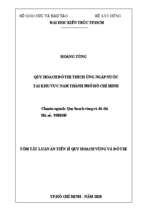 Quy hoạch đô thị thích ứng ngập nước tại khu vực nam thành phố hồ chí minh