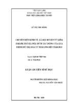 Chuyển biến kinh tế, xã hội huyện từ liêm, thành phố hà nội dưới tác động của quá trình đô thị hóa từ năm 1996 đến năm 2013