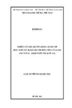 Nghiên cứu hiệu quả ứng dụng các bài tập phát triển sức mạnh cho vận động viên cử tạ nam lứa tuổi 15   16 đội tuyển trẻ quốc gia