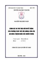 đánh giá vai trò theo dõi huyết động của phương pháp siêu âm không xâm lấn (uscom) ở bệnh nhân sốc nhiễm trùng