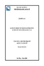 Quản lý chi đầu tư ngân sách nhà nước huyện phú ninh, tỉnh quảng nam