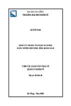 Quản lý chi đầu tư ngân sách nhà nước huyện phú ninh, tỉnh quảng nam