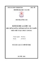 đánh giá hiệu quả điều trị hội chứng ngừng thở khi ngủ do tắc nghẽn trên trẻ có quá phát amydal tt