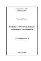 Phát triển chăn nuôi đại gia súc trên địa bàn tỉnh bình định