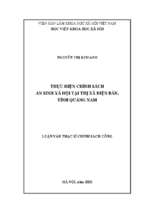 Thực hiện chính sách an sinh xã hội tại thị xã điện bàn, tỉnh quảng nam