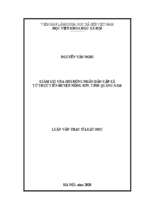 Giám sát của hội đồng nhân dân cấp xã từ thực tiễn huyện nông sơn, tỉnh quảng nam