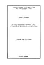 Giám sát của hội đồng nhân dân cấp xã từ thực tiễn huyện nông sơn, tỉnh quảng nam