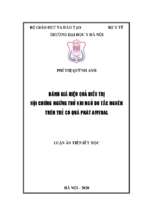 đánh giá hiệu quả điều trị hội chứng ngừng thở khi ngủ do tắc nghẽn trên trẻ có quá phát amydal