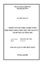 Nghiên cứu ngữ nghĩa và hiện tượng nhập nhằng trong tiếng việt, tiếp cận xư ly vân đê viết tắt tiếng việt tt