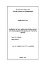 Nghiên cứu đáp ứng quá độ của hệ thống nối đất đối với dòng điện sét trên đường dây truyền tải việt nam tt