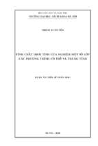 Tính chất định tính của nghiệm một số lớp các phương trình có trễ và trung tính