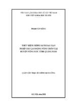 Thực thi chính sách đtn cho lđnt tại huyện nông sơn, tỉnh quảng nam