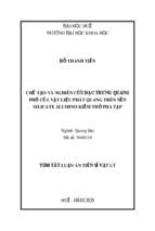 Chế tạo và nghiên cứu đặc trƣng quang phổ của vật liệu phát quang trên nền silicate alumino kiềm thổ pha tạp tt