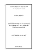 Quyết định hình phạt đối với người dưới 18 tuổi phạm tội từ thực tiễn huyện hoài ân, tỉnh bình định