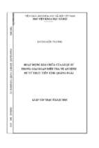 Hoạt động bào chữa của luật sư trong giai đoạn điều tra vụ án hình sự từ thực tiễn tỉnh quảng ngãi