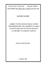 Nghiên cứu ứng dụng kỹ thuật chuyển thần kinh để phục hồi gấp khuỷu và giạng vai trong điều trị tổn thương nhổ, đứt các rễ trên của đám rối cánh tay