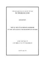 Thủ tục xét xử sơ thẩm các vụ án hình sự từ thực tiễn quận gò vấp, thành phố hồ chí minh