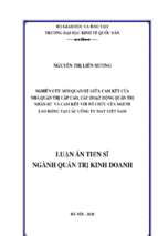 Nghiên cứu mối quan hệ giữa cam kết của nhà quản trị cao cấp, các hoạt động quản trị nhân sự và cam kết với tổ chức của người lao động tại các công ty may việt nam