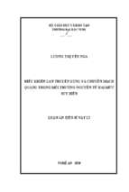 điều khiển lan truyền xung và chuyển mạch quang trong môi trường nguyên tử hai mức suy biến