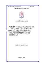 Nghiên cứu lâm sàng, nội soi rò xoang lê tái phát và đánh giá hiệu quả phương pháp đóng miệng lỗ rò xoang lê