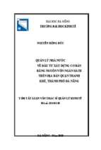 Quản lý nhà nước về đầu tư xây dựng cơ bản bằng nguồn vốn ngân sách trên địa bàn quận thanh khê, thành phố đà nẵng