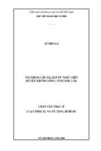 Tội trộm cắp tài sản từ thực tiễn huyện krông bông, tỉnh đăk lăk