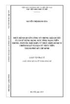 Thực hành quyền công tố trong giải quyết vụ án sử dụng mạng máy tính, mạng viễn thông, phương tiện điện tử thực hiện hành vi chiếm đoạt tài sản từ thực tiễn thành phố hồ chí minh